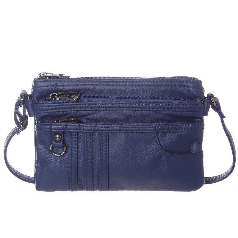 MINICAT Multiple Pockets Small Crossbody Purse Cell Phone Purse Shoulder Bags for Women Cross Body Bag for Woman(Blue Small) - Image 1